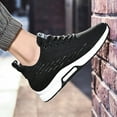 thumbnail image 4 of Men Elevator Sneakers Invisible Height Increasing 2.4 Inches Taller Elevator Sports Women Mesh Breathable Outdoor Casual Lace up Fashion Shoes, 4 of 12