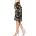 thumbnail image 5 of A2Y Women's Elastic Waist Self Tie Tulip Hem Side Pocket Skirt Army Camouflage L, 5 of 5