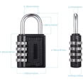 thumbnail image 2 of 4Pcs Combination Padlock, Heavy Duty Metal Code Padlock, Water Resistant Rust Resistant Code Padlock, Combination Lock for Suitcase, Exterior Door, Locker (Black, Red, Silver, Blue), 2 of 7
