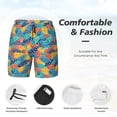 thumbnail image 3 of Fotbe Colorful Fish 1 Traje de Baño para Hombre – Shorts de Natación de Secado Rápido con Forro y Bolsillos-Small, 3 of 6