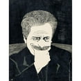 thumbnail image 2 of Samuel Jessurun de Mesquita 12x14 Black Ornate Wood Framed Double Matted Museum Art Print Titled: Self -Portrait with Hand to Mustache (1917), 2 of 5