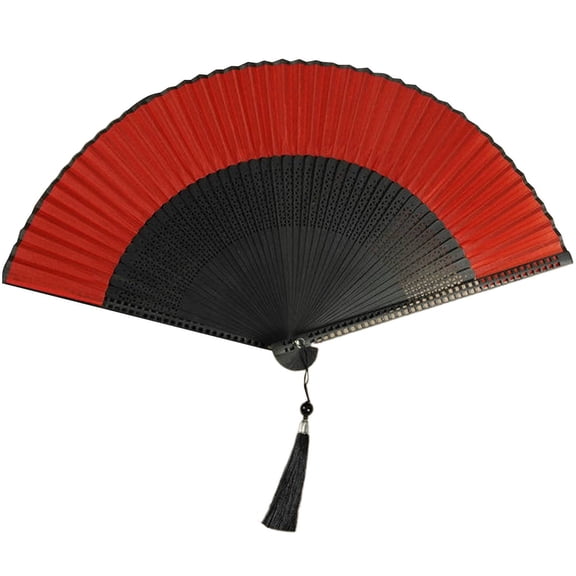 ZMKIAG Chinese Style Bamboo Silk Folding Hand Fan - Soft Comfortable Traditional Women's Classical Handheld Fan for Wedding, Dance, Costume and Summer Cooling Use