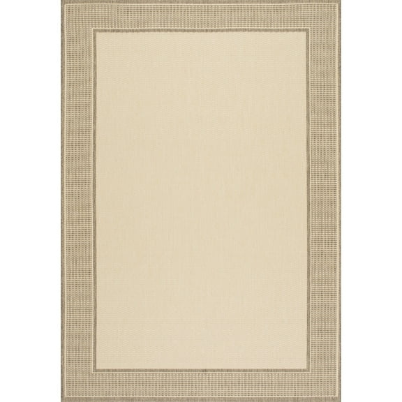 nuLOOM Gris Border Indoor/Outdoor Area Rug, 5' 3" x 7' 6", Beige