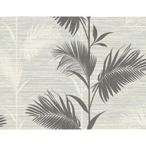 Kenneth James Away On Holiday Black Palm Wallpaper, 27-in by 27-ft, 60.8 sq. ft