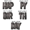 thumbnail image 2 of Victory Store Black Glitter Happy Birthday Party Supplies Set 19867, 2 of 9