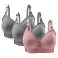 thumbnail image 2 of LLYWEY Plus Size Bras for Women Full-Coverage Push up Wireless Bras Women Ladies Wire-Free Bra Style-1245 Women Extra Lift Bra Feature Adult Female Everyday Sports Bras Pinks 36B, 2 of 3