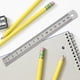 thumbnail image 5 of 3-teiliges Edelstahl-Lineal, Kante Messwerkzeug Ruler, Metall-Lineale mit Umrechnungstabelle, Metalllineal mit Doppelseiten Skala Kante, Metall Lineal für Engineering, 5 of 7