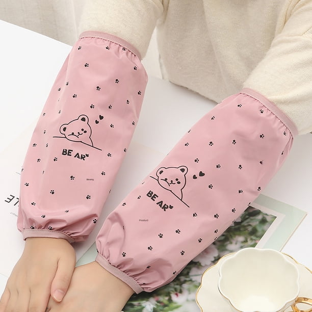 Manga impermeable para mujer, manga larga de dibujos animados a la moda, manga antimanchas de aceite para el hogar, manga de tubo para adultos y estudiantes