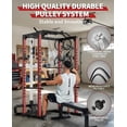 thumbnail image 4 of YUSAZENS Multi Box Carbon Steel Basic Squat Training Rack Stable Metal Frame Home Fitness Strength Workout Equipment Black Red, 4 of 7