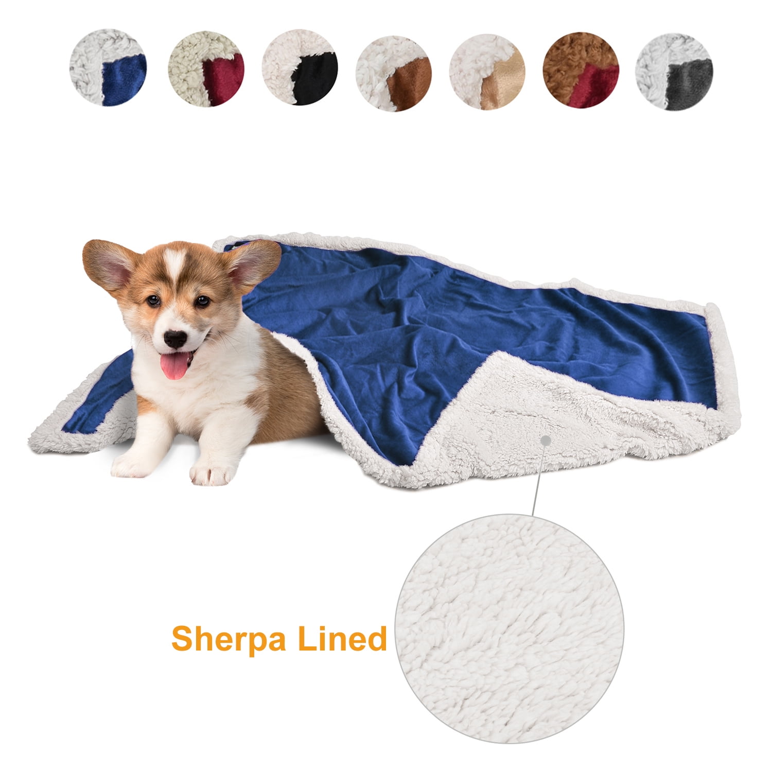 Pawsse Dog Blanket,Super Soft Sherpa Pet Blankets and Throws Sleeping Mat for Small Medium Doggies Puppy Animals 45x30