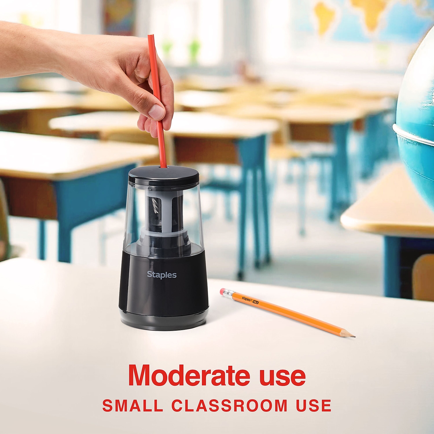 Staples Everyday Dual Powered Pencil Sharpener Black (ST62626)
