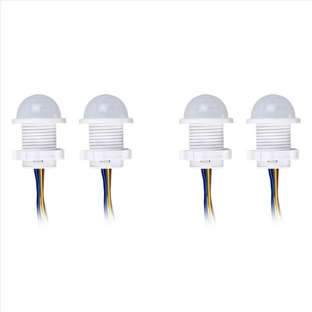 4 Interruptores Detectores de Sensor PIR Inteligentes, 110 V, 220 V, Sensor de Movimiento Infrarrojo para el Cuerpo Humano, Interruptores de Luz de Encendido y Apagado Automáticos