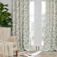 thumbnail image 4 of Blackout Floral Curtains for Bedroom, 84 Inches Long Printed Flower Black Out Curtains, French Country Back Tab Sage Green Window Treatment Farmhouse Drapes Set 2 Panels Green, 4 of 6