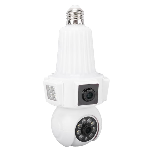 Bombilla Cámara De Seguridad E27 Socket 2.4GHz WiFi 4MP HD Cámara Detección De Movimiento Lente Dual NTP Sincronización De Tiempo