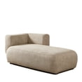 thumbnail image 2 of Miniyam Boucle Chaise Lounge Chair, One Arm Upholstered Chaise Sofa with Single-Sided Back and Legs for Living Room, Camel, 2 of 7
