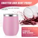 thumbnail image 4 of Remagr - Juego de 16 vasos de vino de acero inoxidable de 12 onzas aislados al aspiradora, juego de tazas de vino de doble pared de acero inoxidable, 4 of 7