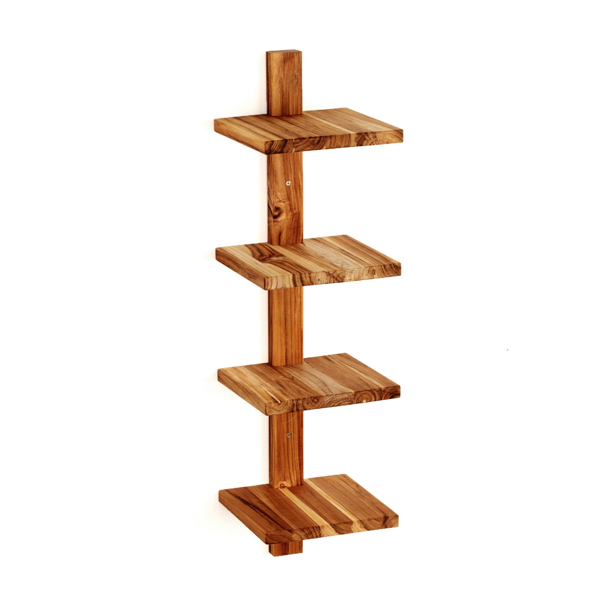 Design Ideas Takara Teak Wood Column Shelf, Small