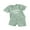 Green, variant on Liacowi 2Pcs Kids Girls Summer Clothes Toddler Baby Girl Beach Outfit 6M 1T 2T 3T Letter Print Short Sleeve Round Neck T-Shirt +Ribbed Shorts