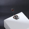 thumbnail image 4 of ZS 14G Snake Belly Button Ring Platinum Navel Piercing Red Crystal Belly Piercing, 4 of 4