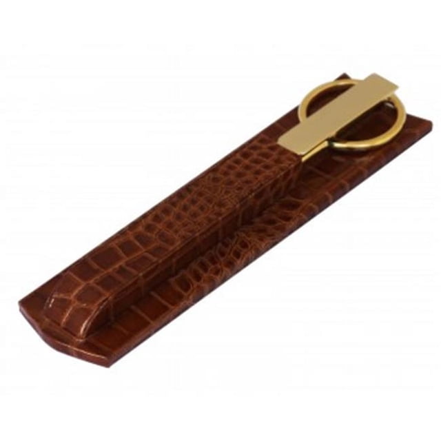 Dacasso A6127 Protacini Cognac Marron Ensemble Bibliothèque en Cuir Verni Italien