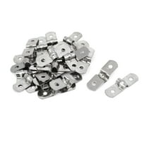 Unique Bargains M5 201 Stainless Steel Two Hole Pipe Straps Tension Tube Clip Clamp 25Pcs