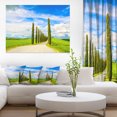 thumbnail image 1 of White Road through Cypress Trees - Oversized Landscape Wall Art Print, 1 of 3