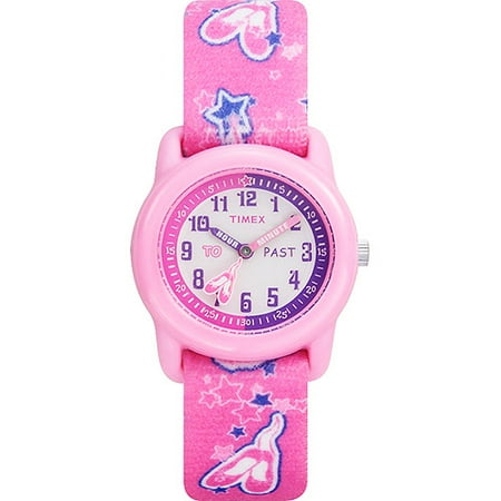 Timex Kids Pink Analog Watch, Ballerina Elastic Fabric Strap
