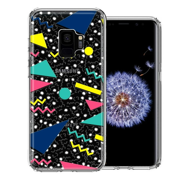 MUNDAZE for Samsung Galaxy S9 90's Swag Shapes Design Double Layer Phone Case Cover