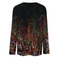 thumbnail image 5 of YDLCAFD T-Shirt Femme Décontracté Mode Imprimé Col Rond Manches Courtes Pull T-Shirt, 5 of 5
