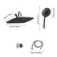 thumbnail image 3 of Accesorios de baño Juego de ducha Tira rociadora de ducha de 12 pulgadas Cabezal de ducha de mano de tres vías y 7 funciones Juego de cabezal de ducha Juego de ducha de plástico, 3 of 7