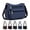 Blue, variant on Black Polka Dot Crossbody Bag, Multi Zipper Pocket Nylon Shoulder Purse for Women Daily Travel