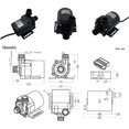 thumbnail image 3 of SHYSKY DC55E-24160A 24VDC Bomba de agua sin escobillas de bajo consumo y eficiencia 80W 16m 52ft Elevación 634GPH Velocidad/flujo de bajo ruido ajustable para circulación de agua Presurización Sistema, 3 of 5