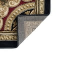 2x3 Traditional Black Small Area Rug, Throw Mat for Indoor Entry