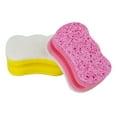 thumbnail image 2 of Multipurpose Cellulose Cleaning Sponges with Non Scratch Scouring Pad for Dishes,Pots, Pans, Super Absorbent Scrub Sponge - Unique Shape to Protect Nails: 12 Pack, 2 of 9