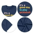 thumbnail image 6 of Spring Tops for Women Pickleball Letter Print Crew Neck Short Sleeves Versatile Leisure Navy Womens Shirts S, 6 of 6