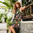thumbnail image 2 of Yiaed Watercolor Tropical Flowers Print Women's Sleeveless Dress, Loose Fit Summer Dress, Casual Sleeveless Dress for Women, 2 of 7