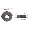 thumbnail image 2 of Unique Bargains 24 Teeth Sprocket 1/4' Pitch, 19mm Bore Carbon Steel, Keyway with 2 Set Screws, 2 of 6