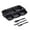 Black, variant on Divided Plates 5-Compartment Divided Plates Set with Utensils for Balanced Meals Microwave and Dishwasher Safe Dinnerware for Family Parties with Stackable Design and Raised Edges Compartment Plate