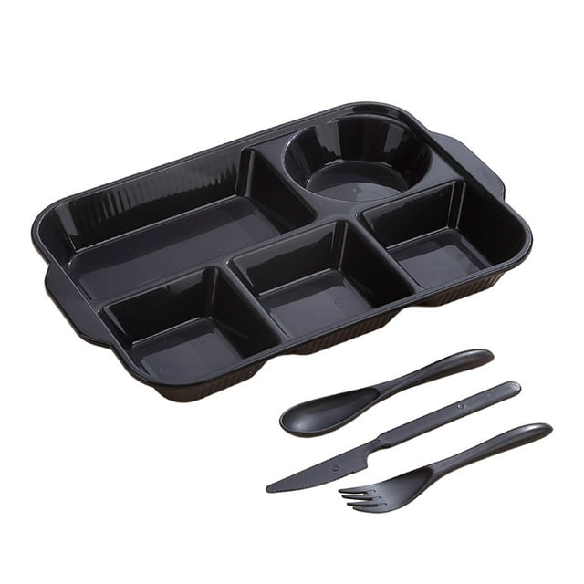 Kitchen Tools Divided Plates Tray Dinnerware Dinner Restaurant Family Party and Kitchen Microwave Dishwasher Safe