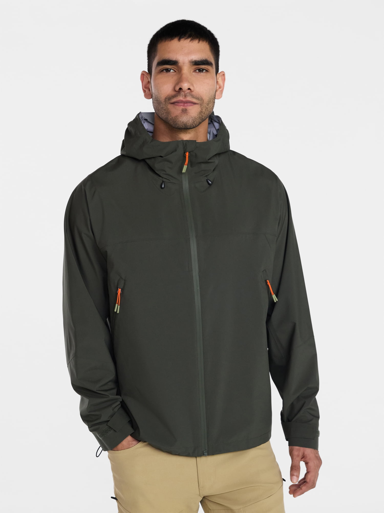 Ozark Trail Men's and Big Men's Seal Seamed Rain Jacket, Sizes S-3XL
