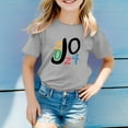thumbnail image 2 of Hauts d'Été Unisexes pour Enfants Mode Été T-Shirt Imprimé Manches Courtes Col Rond T-Shirt Enfant Gris 12 Ans-13 Ans, 2 of 4