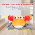 thumbnail image 3 of AOKESI Crawling Crab Baby Toy, Interactive Crabs Toy with Auto-Avoid Obstacles, Music and Light Up, Fun Moving Crawl Toys Gift for Learning Crawl for Babies, Toddlers and Kids, 3 of 7