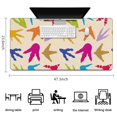 thumbnail image 5 of Long Mouse Pads for Desk,Colorful Dinosaur Footprints Pattern Desk Mats on Top Of Desks, Desk Mouse Pad Extra Large with 3mm Non-Slip Base and Stitched Edge for Gaming,Office,Work,Home 47.3"x23.6", 5 of 6