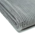 thumbnail image 5 of Chanasya Stripe Textured Softest Faux Fur Throw Blanket - Elegant Super Soft Cozy Luxury Plush Faux Fur with Reverse Mink Blanket for Bed Couch and Living Room Décor (50x65 Inches) Gray Blanket, 5 of 5