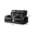 thumbnail image 5 of Fortuner Modern 3PC Livingroom Set Made faux leather & with Wood in Black, 5 of 19