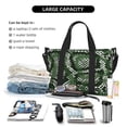 thumbnail image 4 of Travel Duffle Bag Green Snakeskin Travel Tote Bags Carry on Luggage Waterproof Weekender Bags with Top Handle Adjustable Shoulde Strap for Travel Gym, 4 of 5