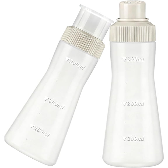 2 PCS Cake Syrup Dispense 350ml/12oz Sauce Bottles Plastic Squeeze Bottle Honey Bottles Squeeze for Soaking Simple Salad Dressing Bottle with Sealing Lid Easy Storage Reusable Baking Tools White