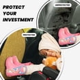 thumbnail image 4 of Naloa Gold Shiny 2Pcs Anti-Kick Back Seat Cover Kick Mat, Car Seat Protector with 3 Storage Pockets, 4 of 8
