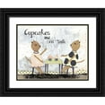thumbnail image 1 of Ogren, Sarah 18x15 Black Ornate Wood Framed with Double Matting Museum Art Print Titled - Cupcakes and Girl Talk, 1 of 4