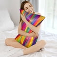 thumbnail image 5 of Disketp Lines Multicolored Rainbow Satin Pillowcase For Hair And Skin - Satin Pillow Cases Standard Size 20x30 Inches With Zipper,Gifts For Women Men, 5 of 8